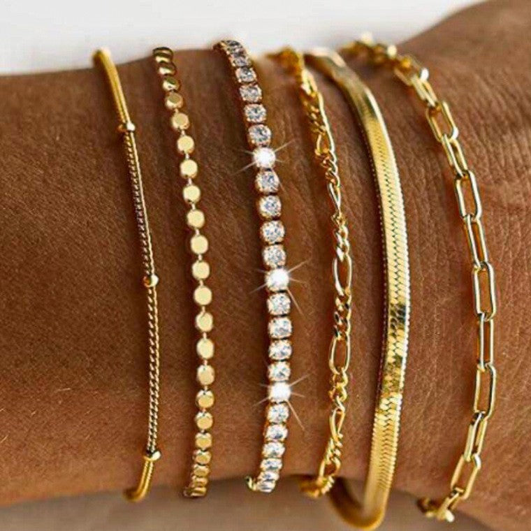 Classy Comfortable Of Personalized Alloy Combination Bracelets