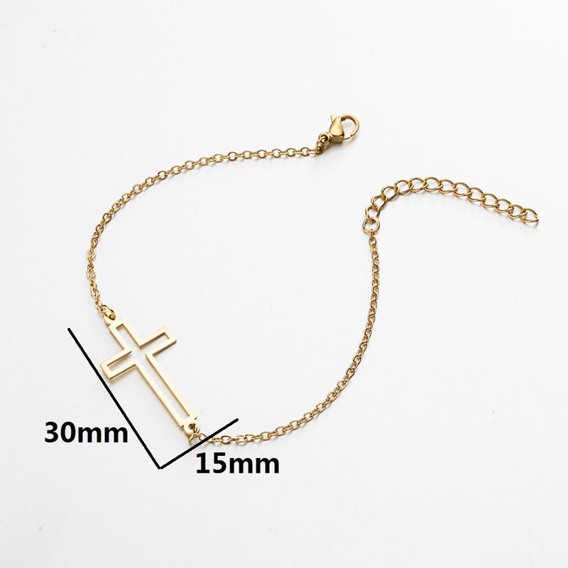 Simple Personality Cross Fashion Retro Compass Bracelets