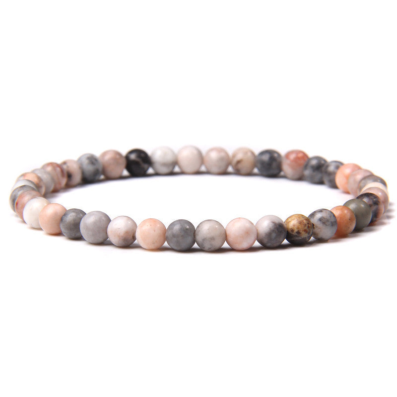 Crystal Agate Round Beads Aquamarine Tourmaline Yellow Tower Energy Beaded Bracelets