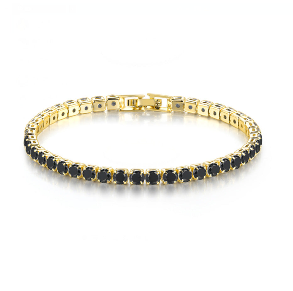 Women's & Men's Hip Hop Diamond Black Zircon Tennis Bracelets