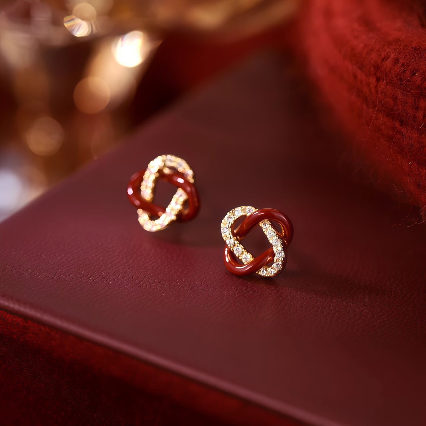 Needle Truelove Knot Female High-grade Sense Red Rings