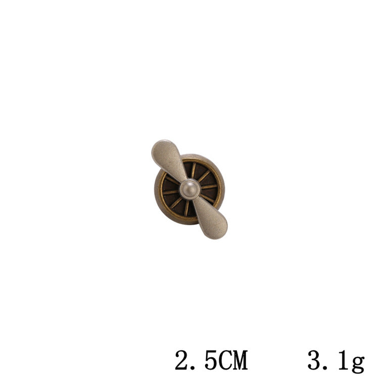 Men's Engine Brooch Shirt Collar Corner Pin Brooches