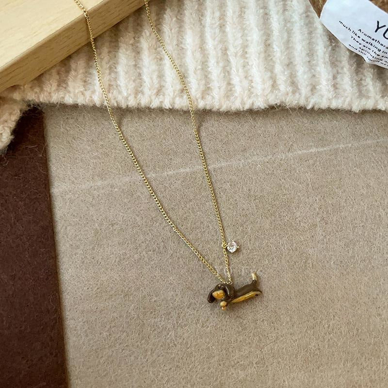 Women's Chinese Style Imitation Pink Tourmaline Small Chic For Special Interest Necklaces
