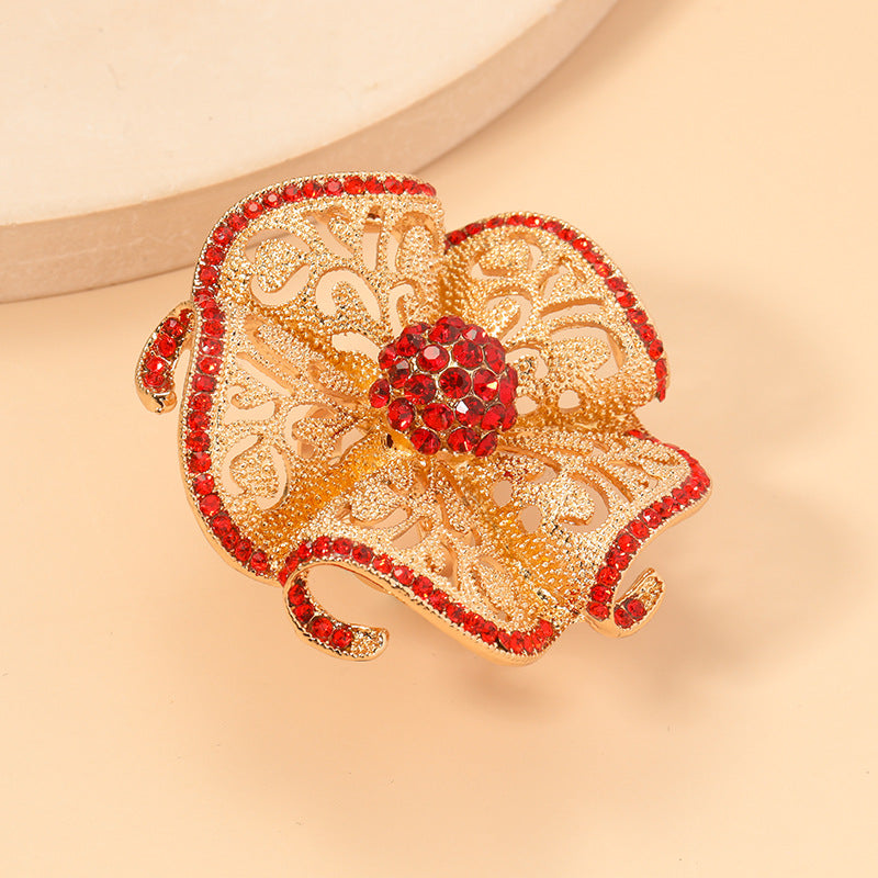 High-grade Flower Open Noble Elegance Retro Hollow Ring