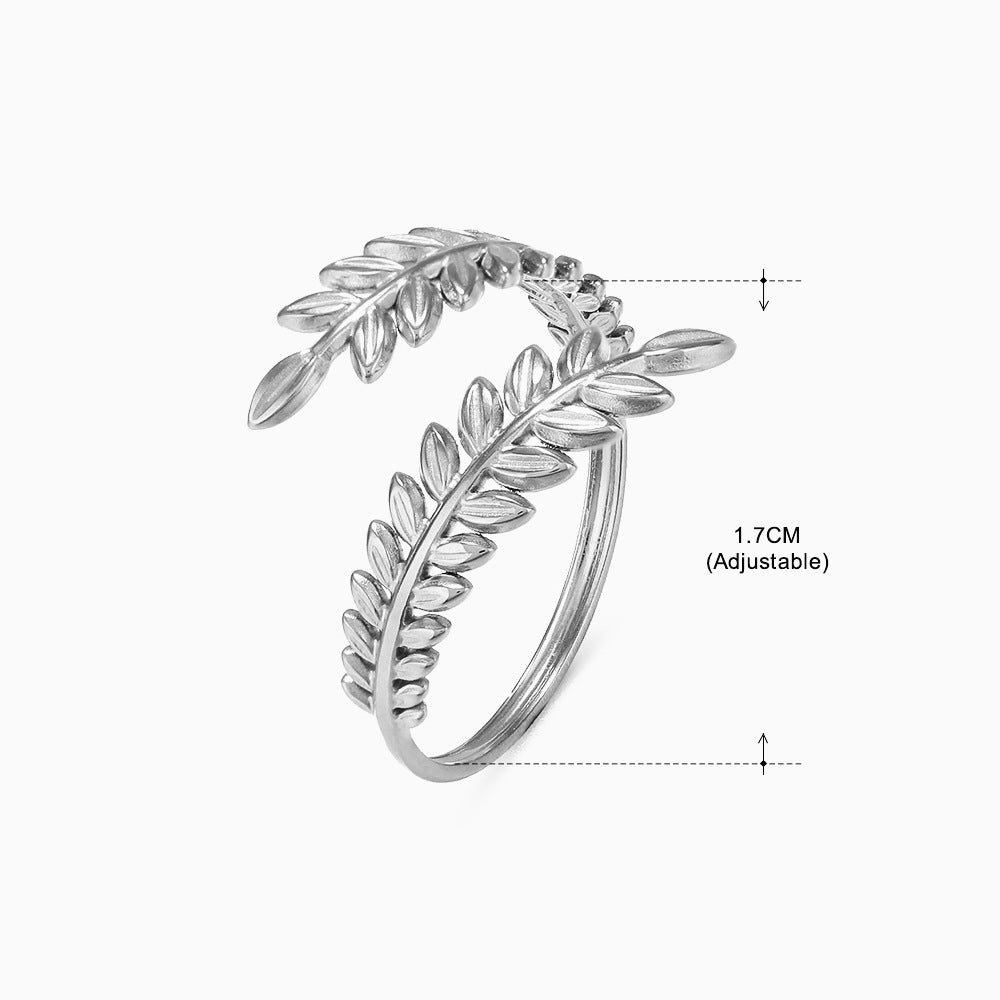 Stainless Steel Shaped Female Retro Popular Geometric Rings