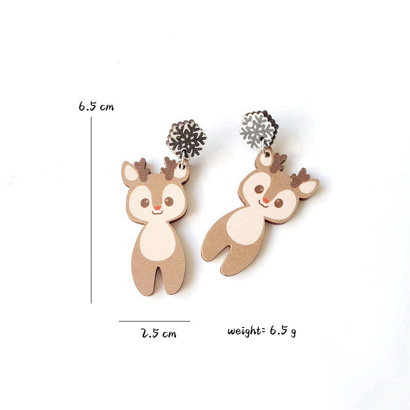 Santa Claus Snowman Elk Goblin Elf Earrings