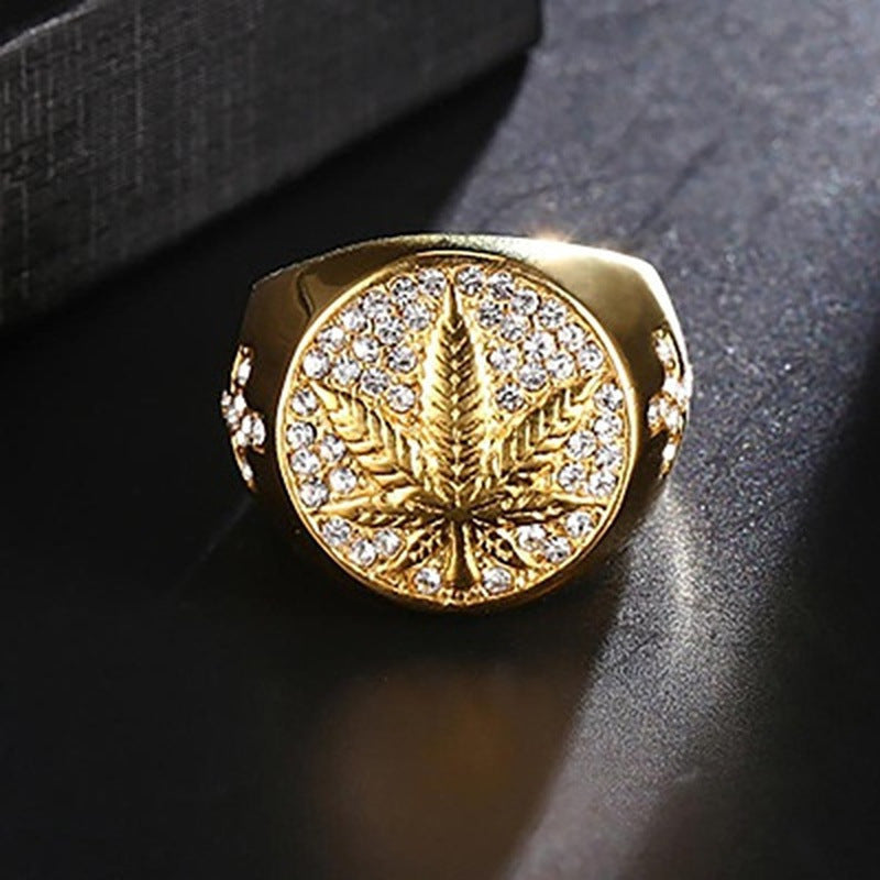 Chang Sells Golden Maple Leaf Cross Rings