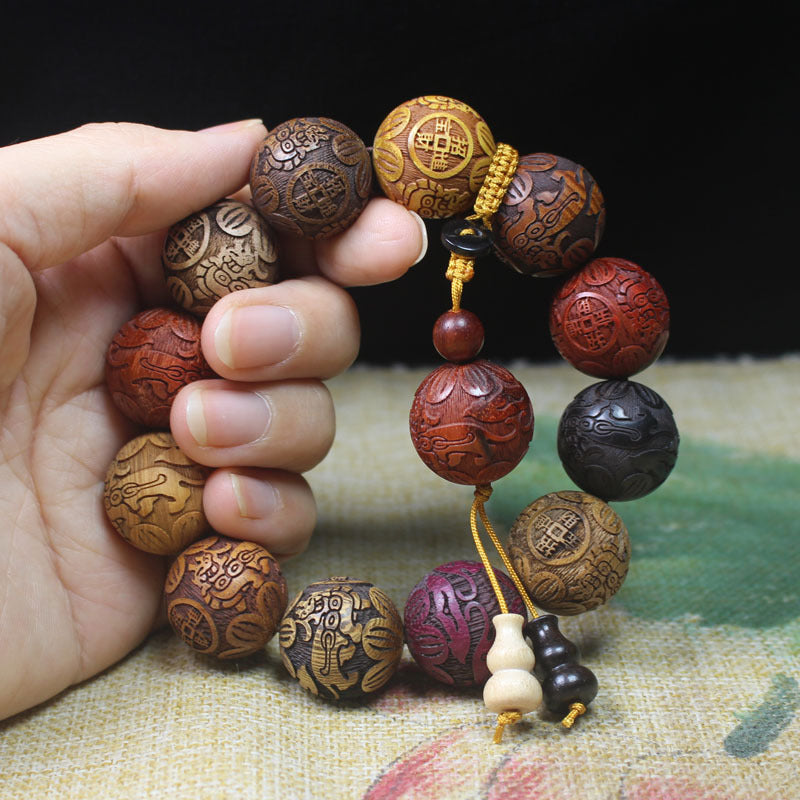 Wooden Beaded Find Cai Amass Fortunes Car Bracelets