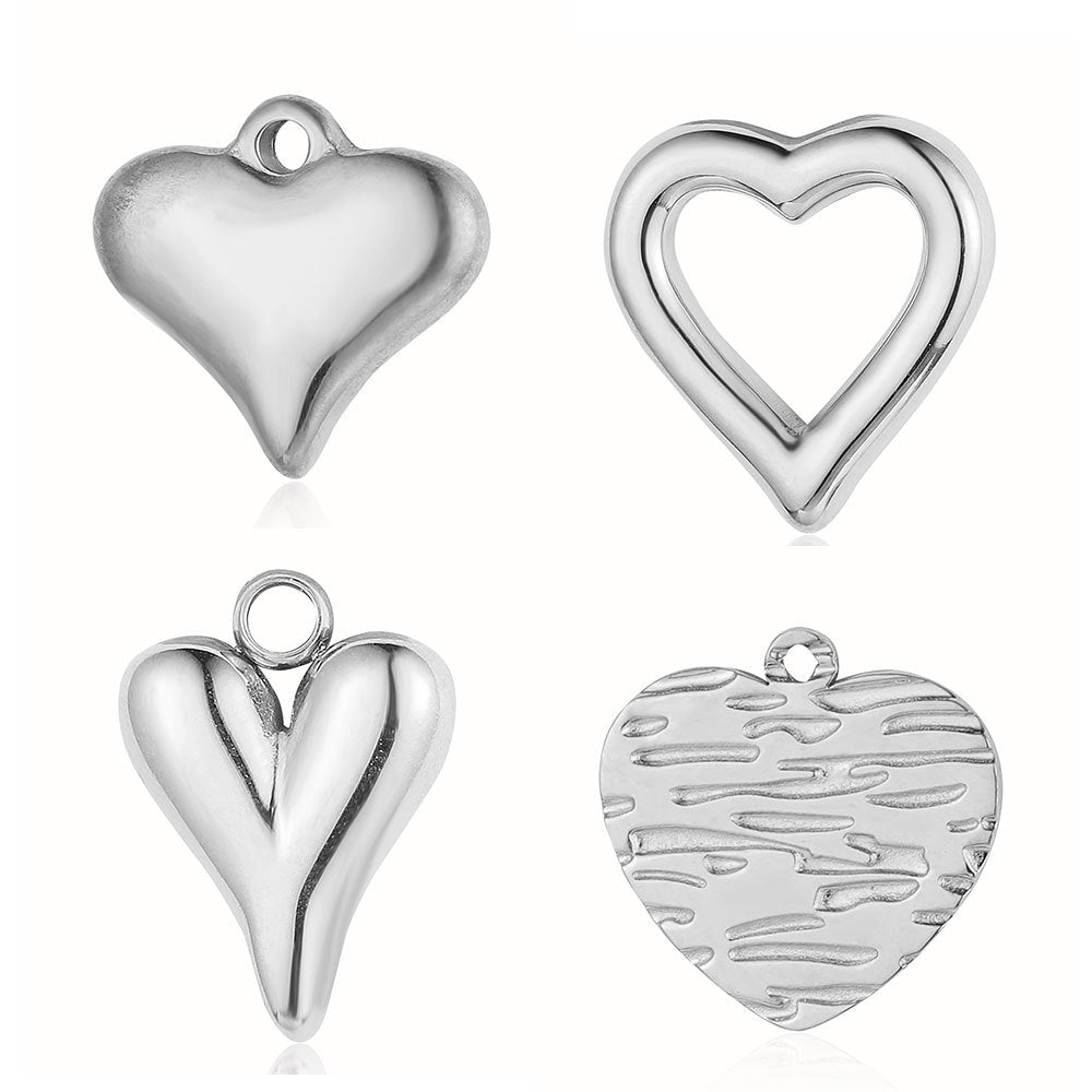 Peach Heart Key French Style Retro Titanium Steel Pendants