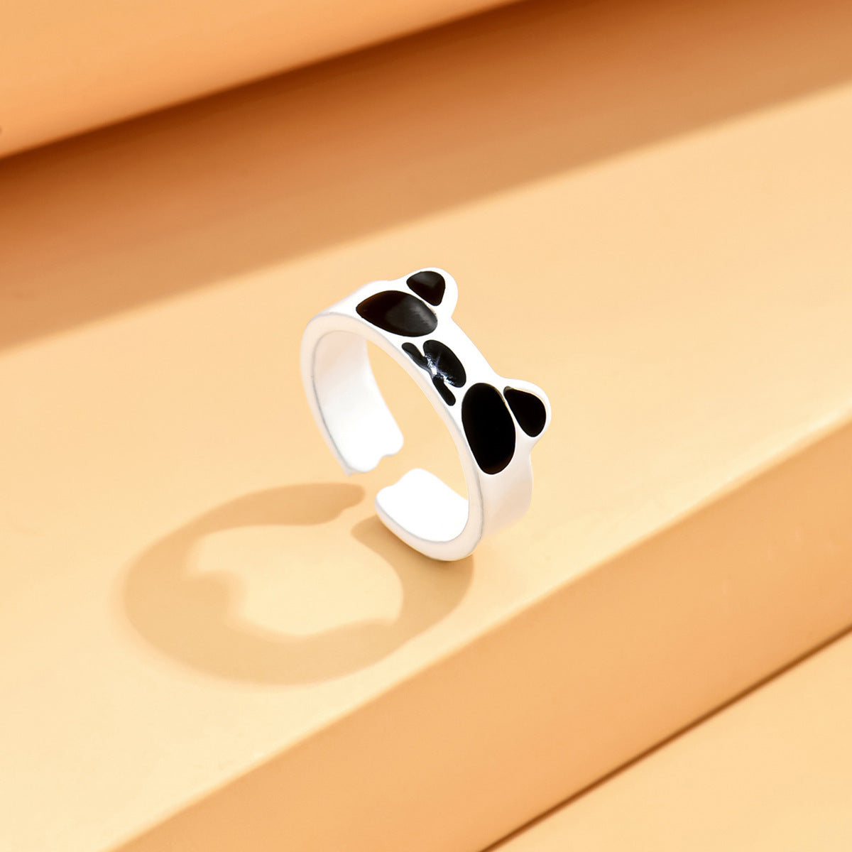 Monster Black Cat Female Dopamine Big Eyes Couple Little Finger Ring