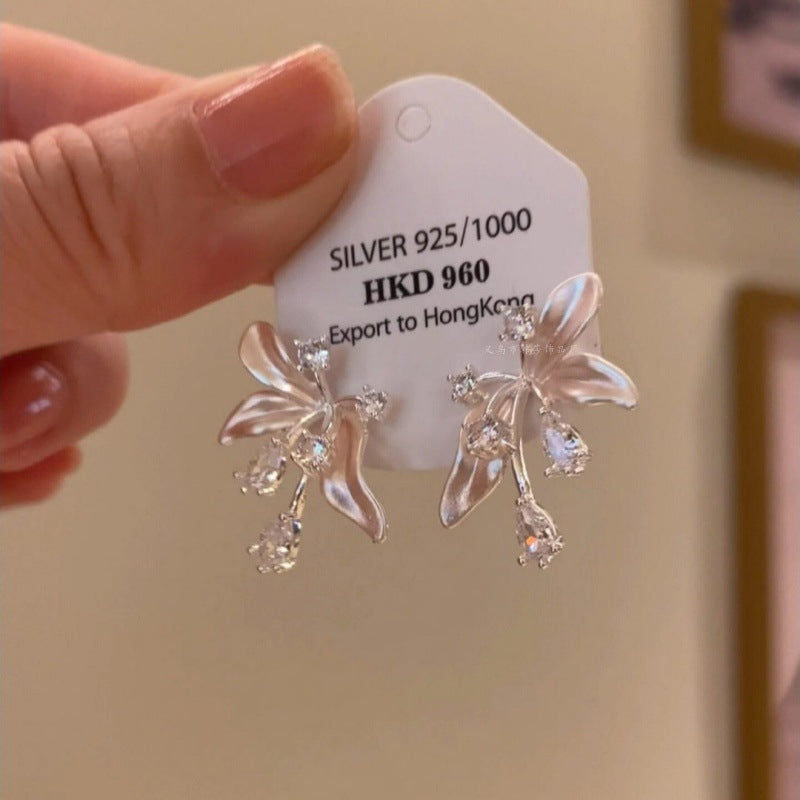 Super Fairy Flash Light Luxury High-grade Earrings