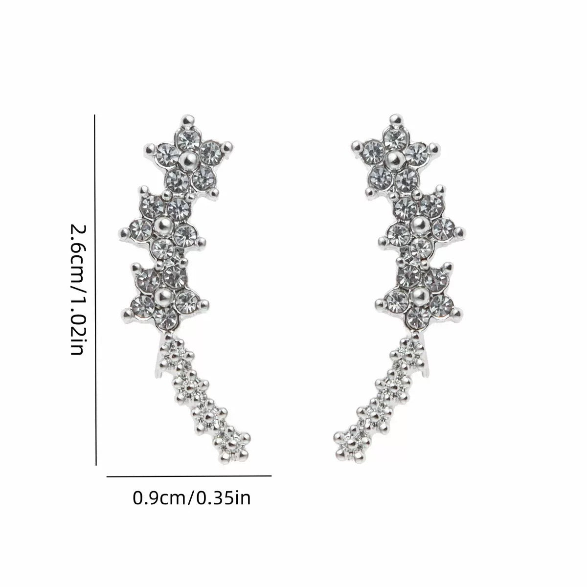 Design Sweet Temperament Starry With Diamonds High-grade Stud Earrings