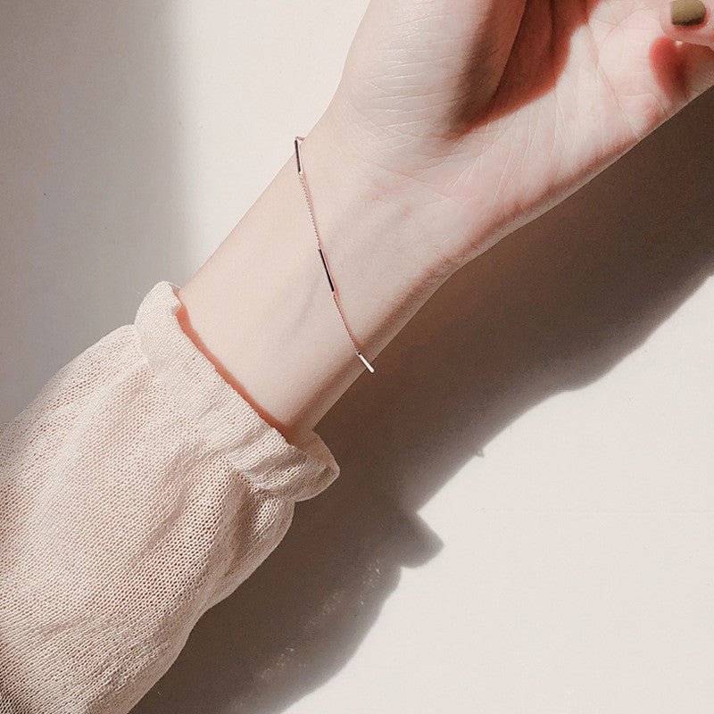 Women's Sier Cold Style Design Korean Simple Mori Personality Bracelet