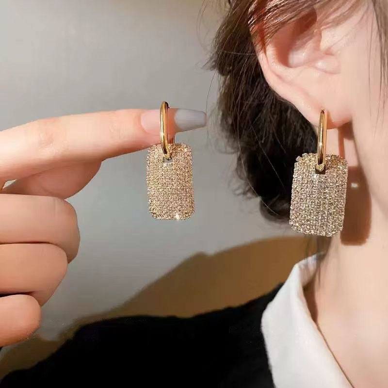 Women's Special Interest Light Luxury Square Tassel Earrings