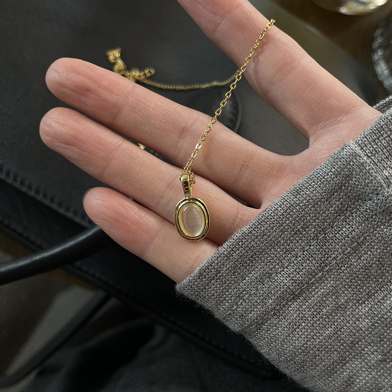 No Fading Chain Heart-shaped Double-sided Square Necklaces