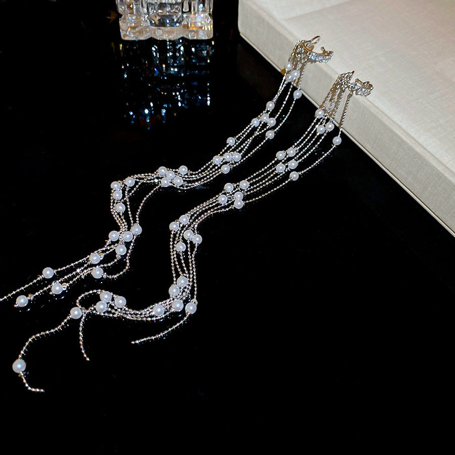 Tassel Ear Clip Vintage Court Style Rings