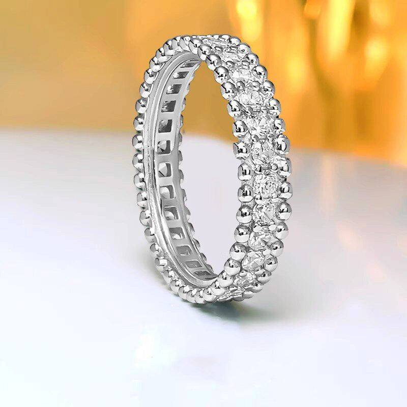 Minimalist Fairy Shiny Female Full Diamond Live Ring