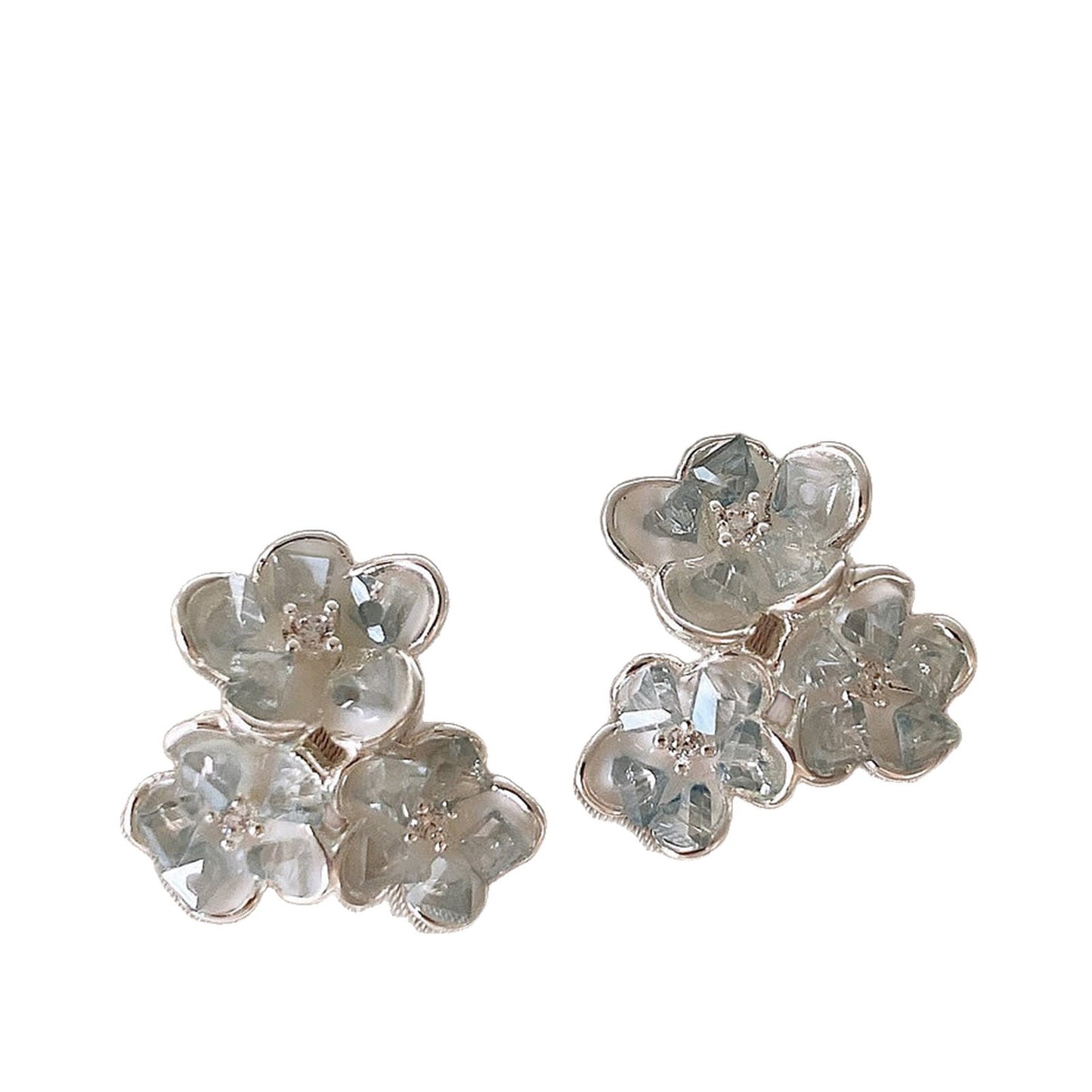 Women's Pink Amethyst For Indie Pop Style Compact Stud Earrings
