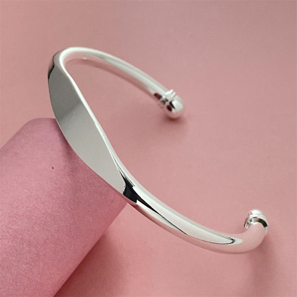 Durable Classic Comfortable Sier-plated Flat Popular Bracelets
