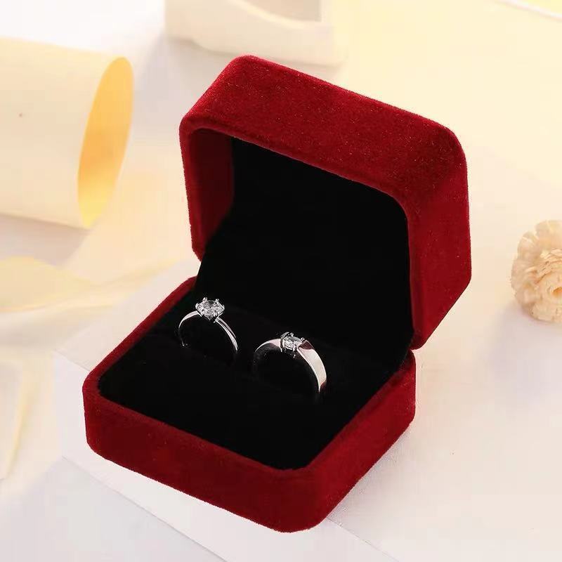 Couple Wedding Simulation Diamond Open Mouth Proposal Fake Female Male Ring