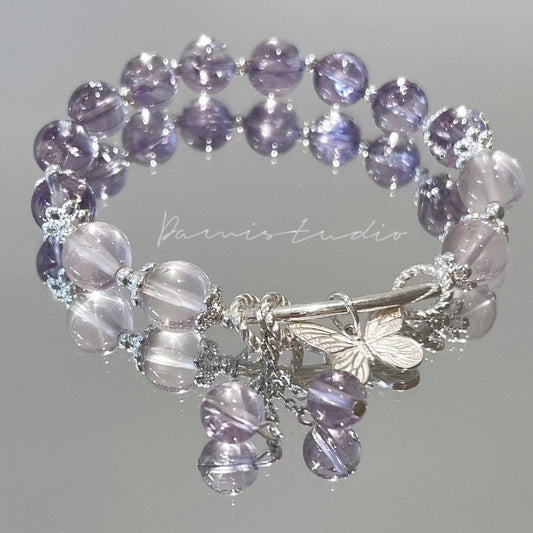 Butterfly Lucky Design Imitation Amethyst For Bracelets