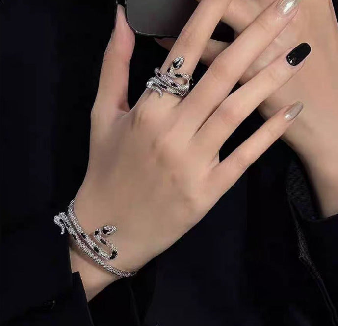 Women's & Men's Niche Snake-shaped Cold Light Luxury Open Unisex Style Personality Bracelets
