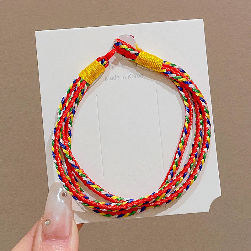 Small Gift Tassel Adjustable Red Rope Dragon Boat Festival Bracelet