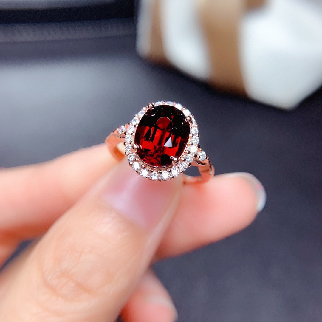 Broadcast Colored Gems Imitation Natural Topaz Ring