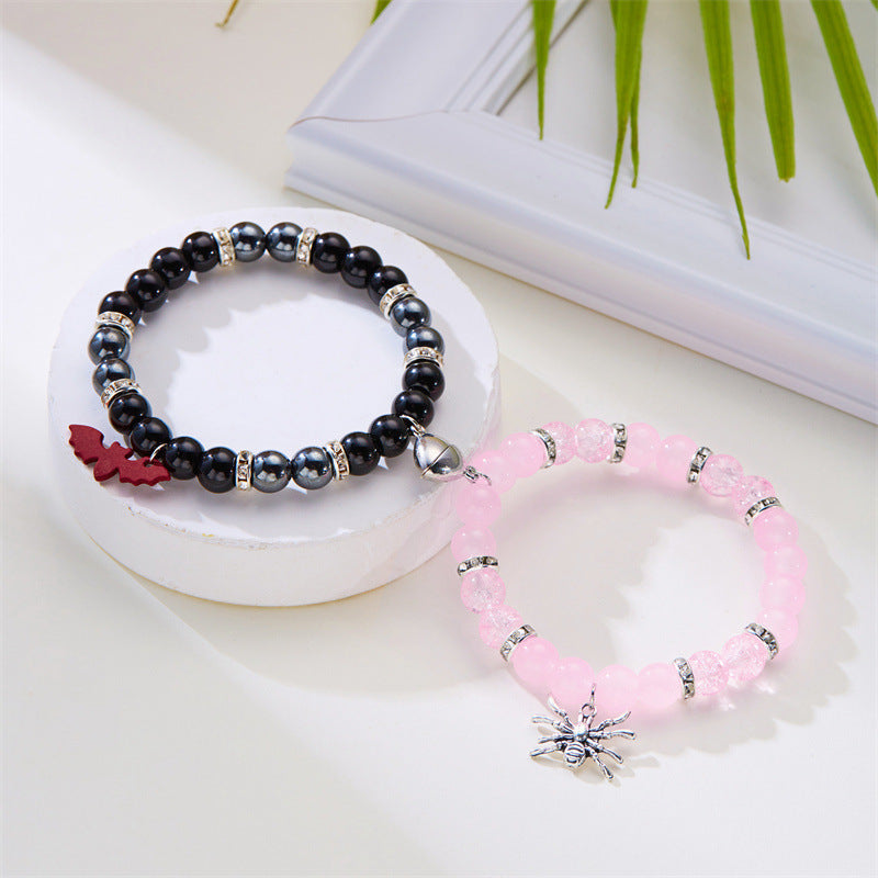 Halloween Bat Spider Love Heart Magnetic Bracelets