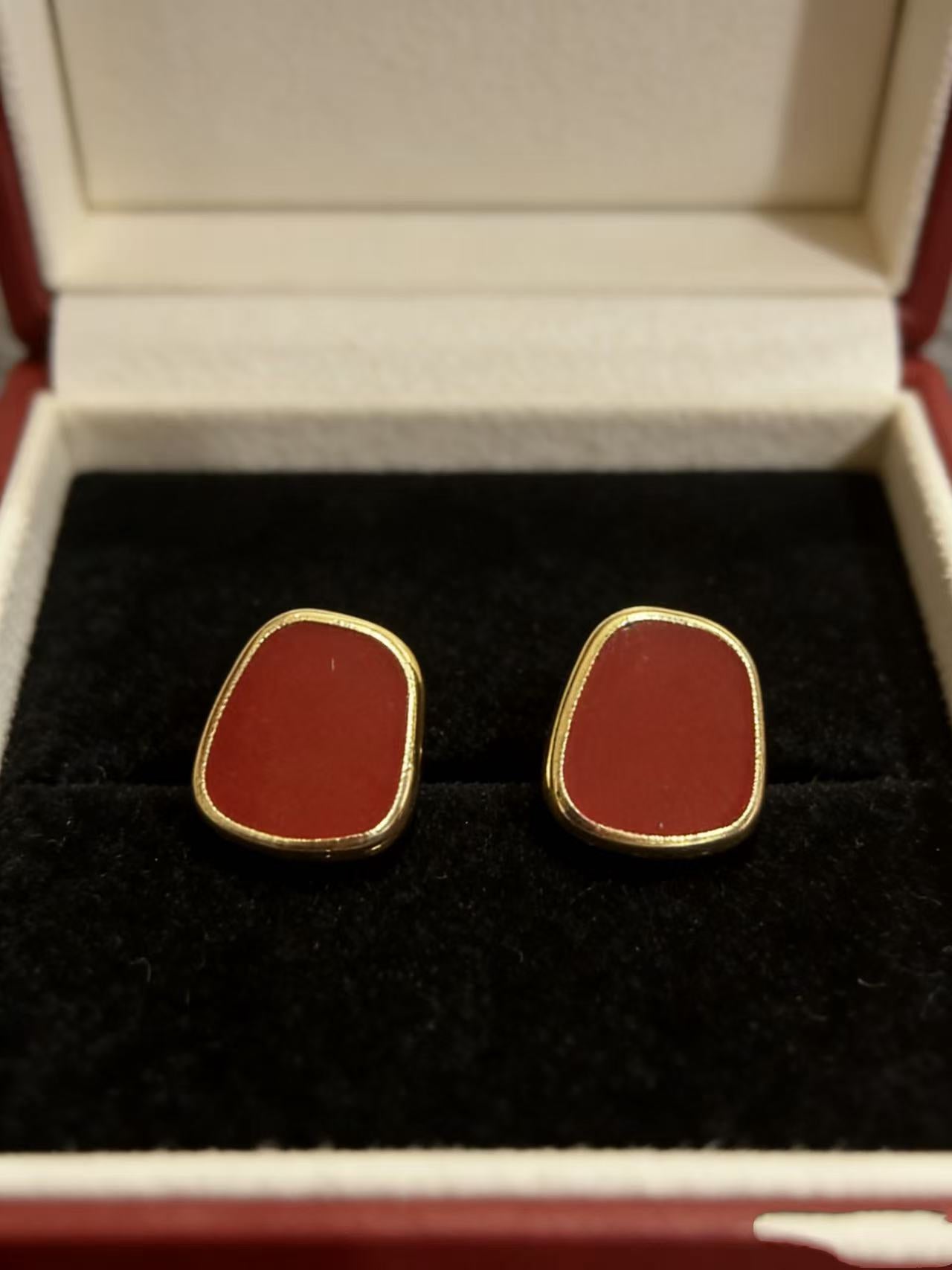 Women's Pair Cross Mirror Classic Fashion Simple Love Heart High-grade Earrings