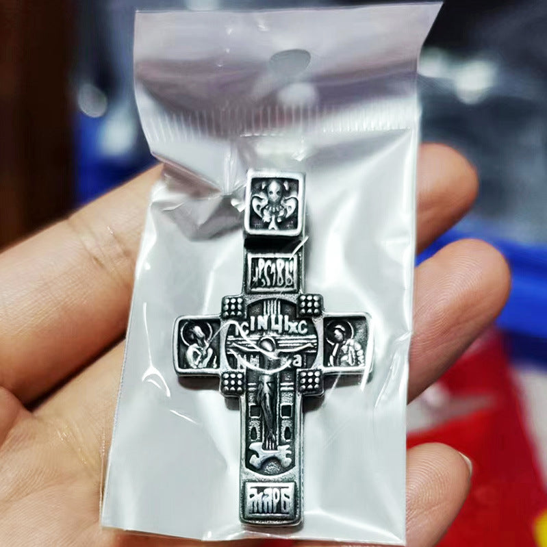 Men's Titanium Steel Suffering Cross Stainless Casting Pendants