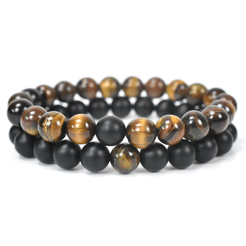 Tiger Eye Beads Frosted Obsidian Red Pine Bracelets