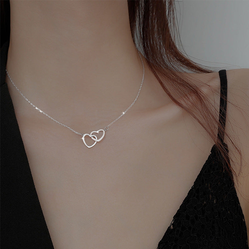 Heart-shaped Light Luxury Minority Design Female Clavicle Chain Necklaces