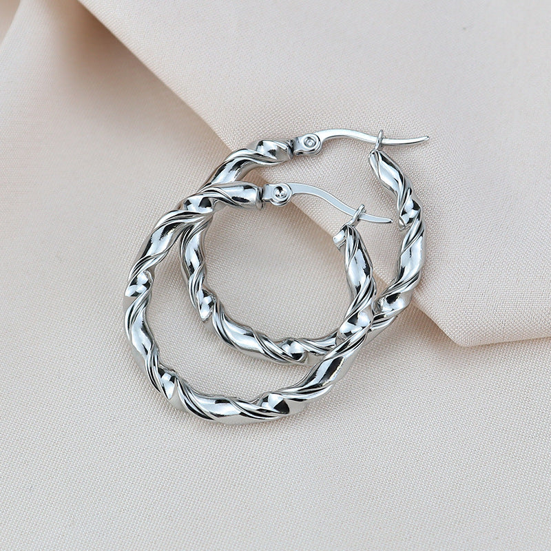 Minority Simple Personality Fashion Titanium Steel Ear Buckle