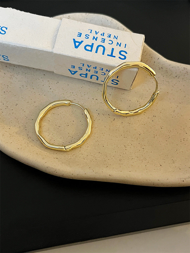 Simple Cold Style Female Ear Circle Temperament Earrings