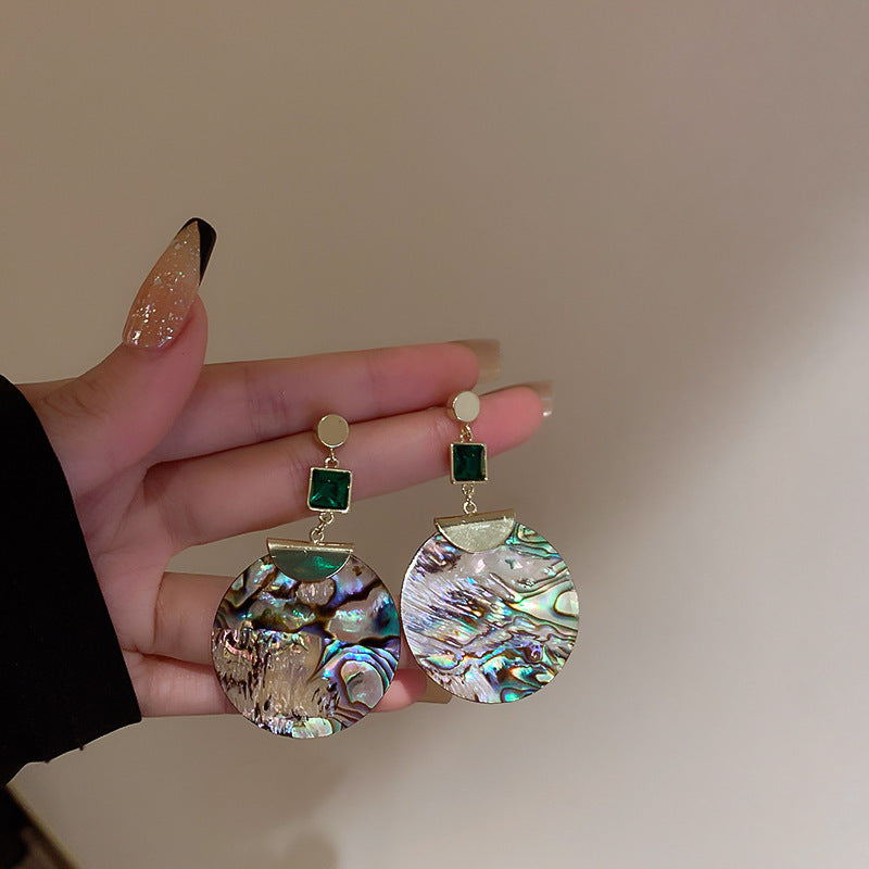 Women's Needle Round Curved Geometric Ear Retro Personalized Temperamental Light Luxury Earrings