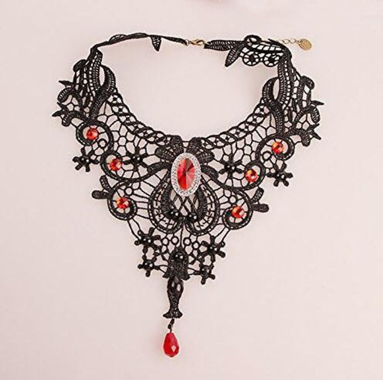 Women's Gothic Lace For Simplicity Exaggeration Black Necklaces