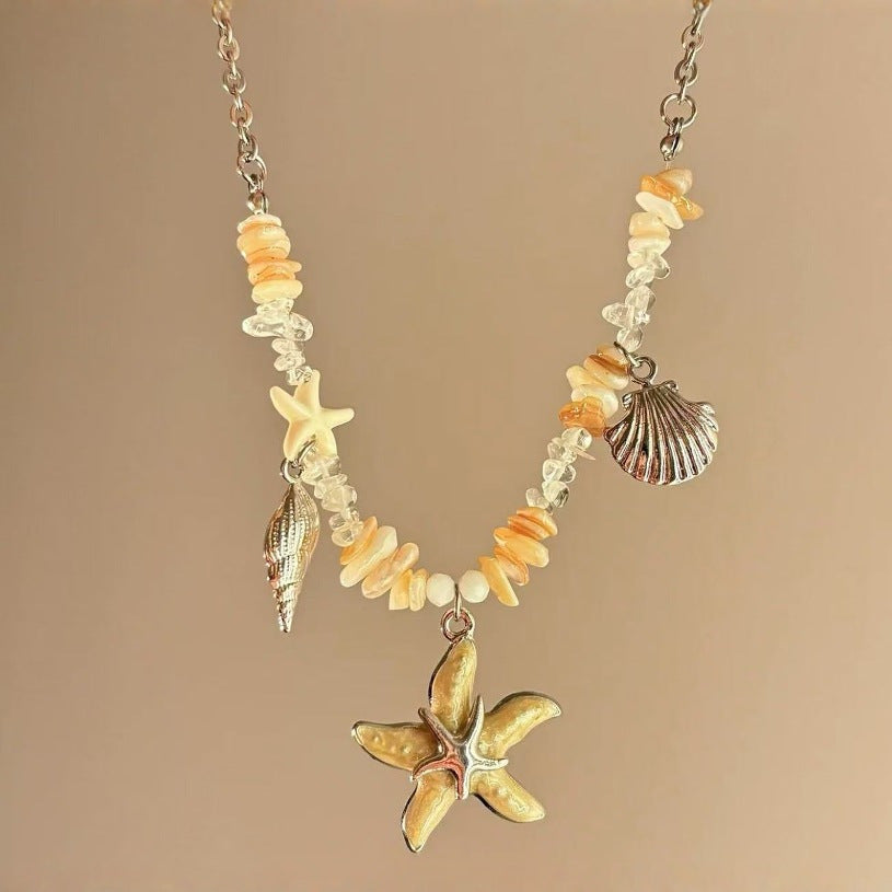Women's Style Starfish Shell Clavicle Chain Suitable For Summer Necklaces