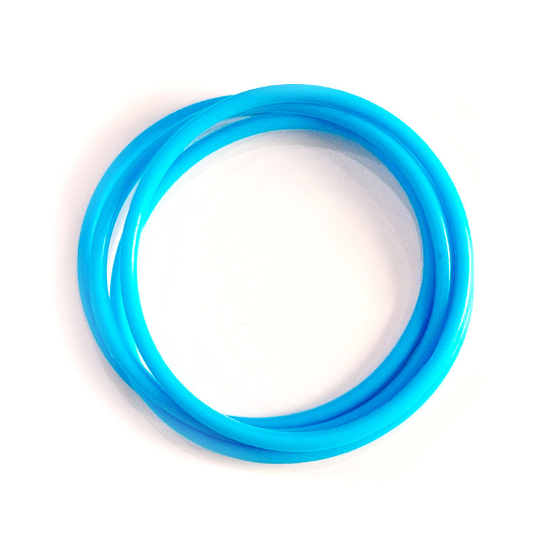 Children's Rainbow Rubber Band Silicone Luminous Tie Bracelets