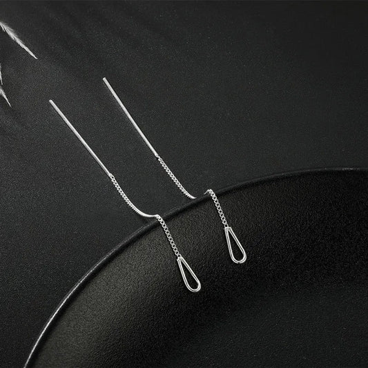 Water Drop Design Sense Niche Temperament Simple Personalized Long Ear Line