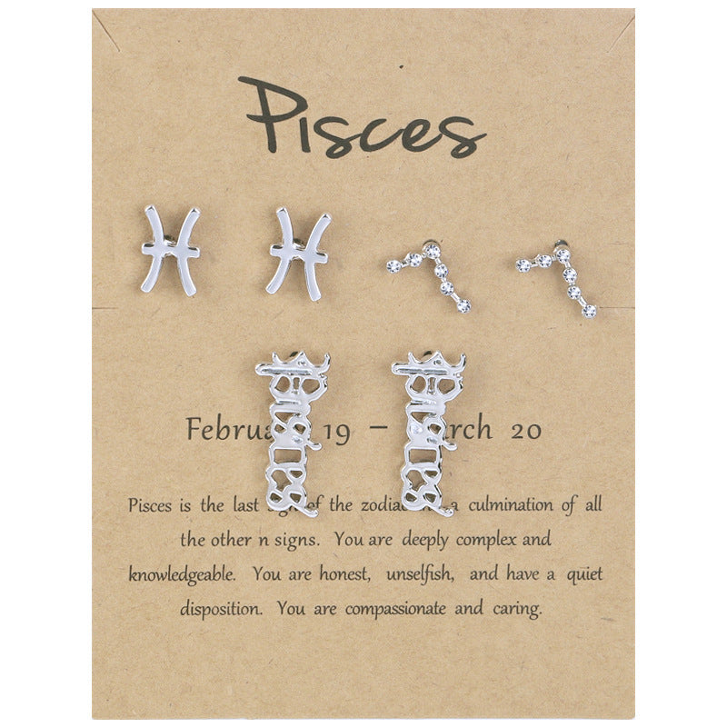 Twee Constellation Symbol Diamond Retro Alphabet Rings