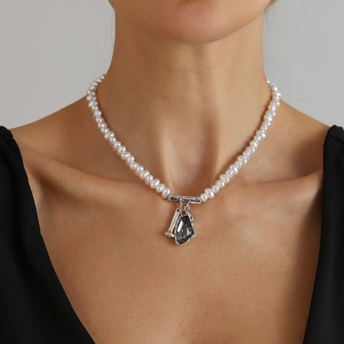 Crystal Suit Simple Fashion Imitation Pearl Daily Earrings