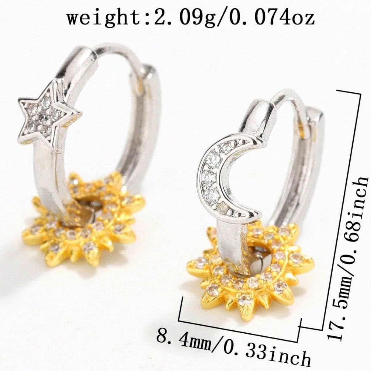 Zircon Star Moon Clover Fashion Holiday Gift Ear Buckle