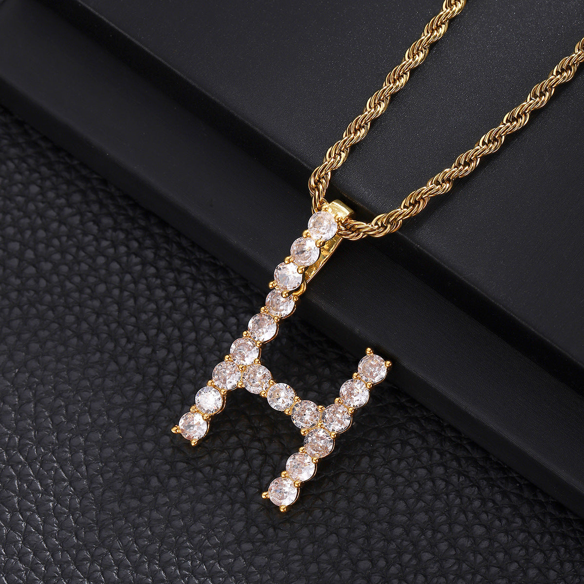 Women's & Men's English Letters Copper Inlaid With Zircon Pendants