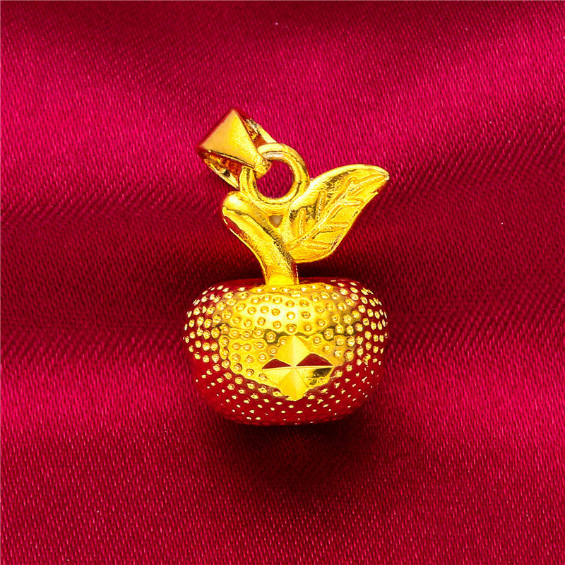 Women's Vietnam Placer Gold Love Abacus Small Pendants