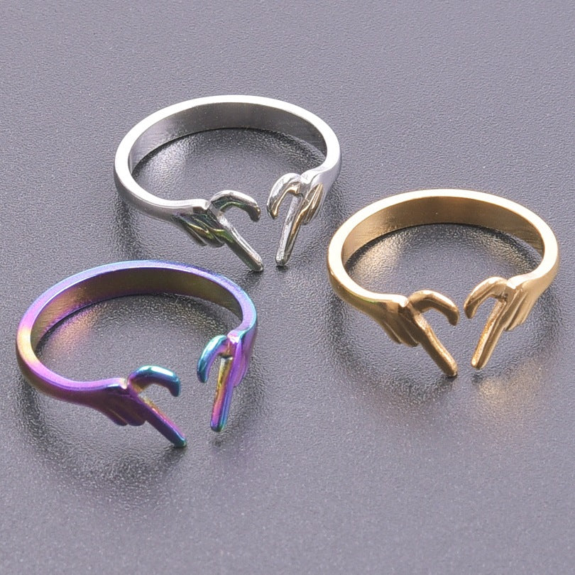 Titanium Steel Female Cold Wind Niche Rings