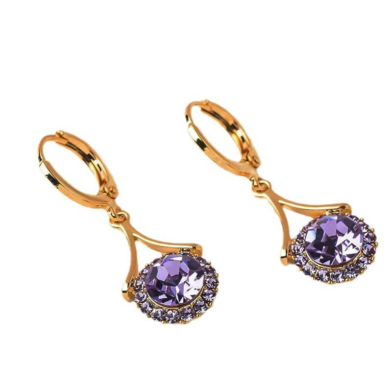 Women's Purple Droplet Simple Elegant Fashionable Light Luxury Rings
