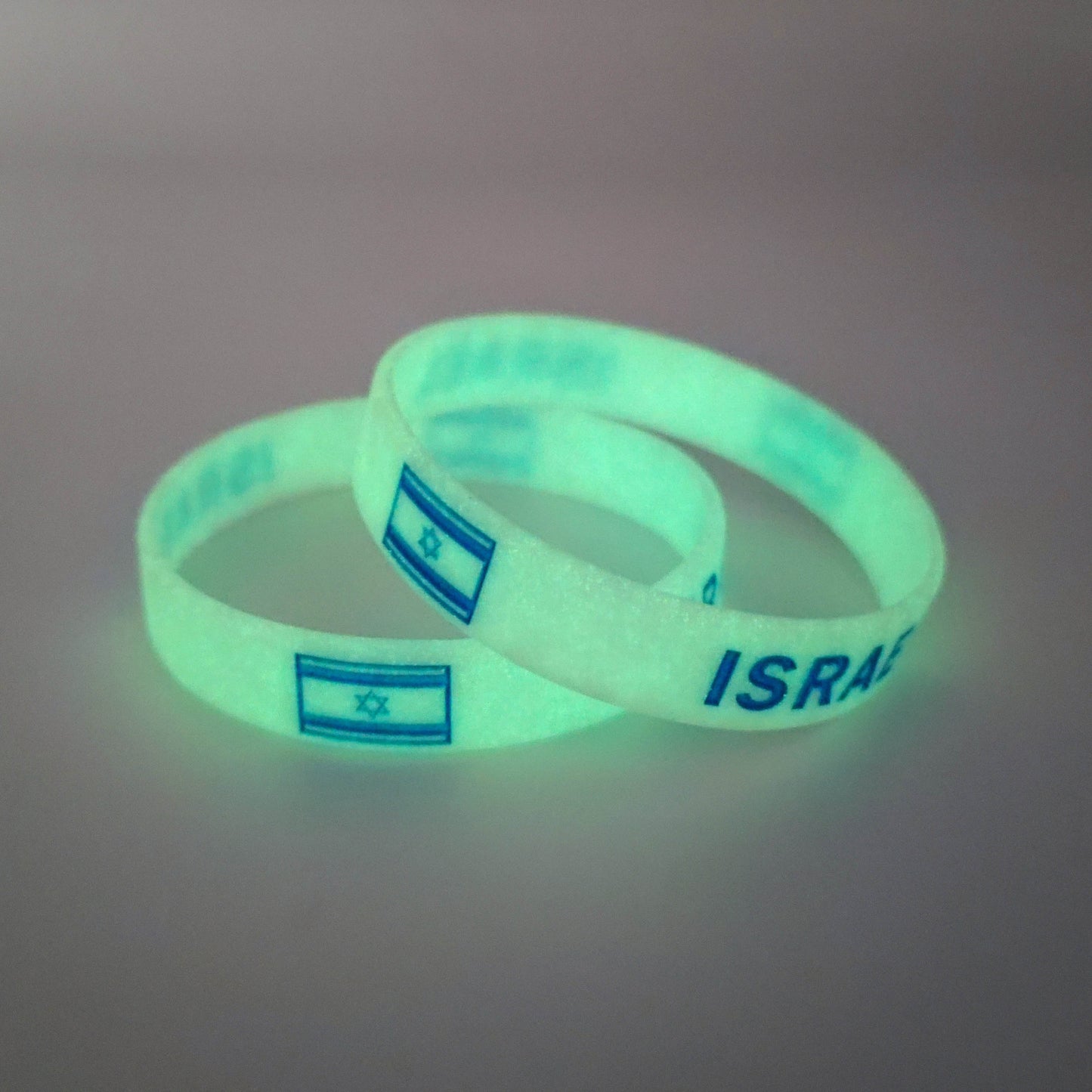 Fashion Elegant Flag Israel Luminous Football Bracelets