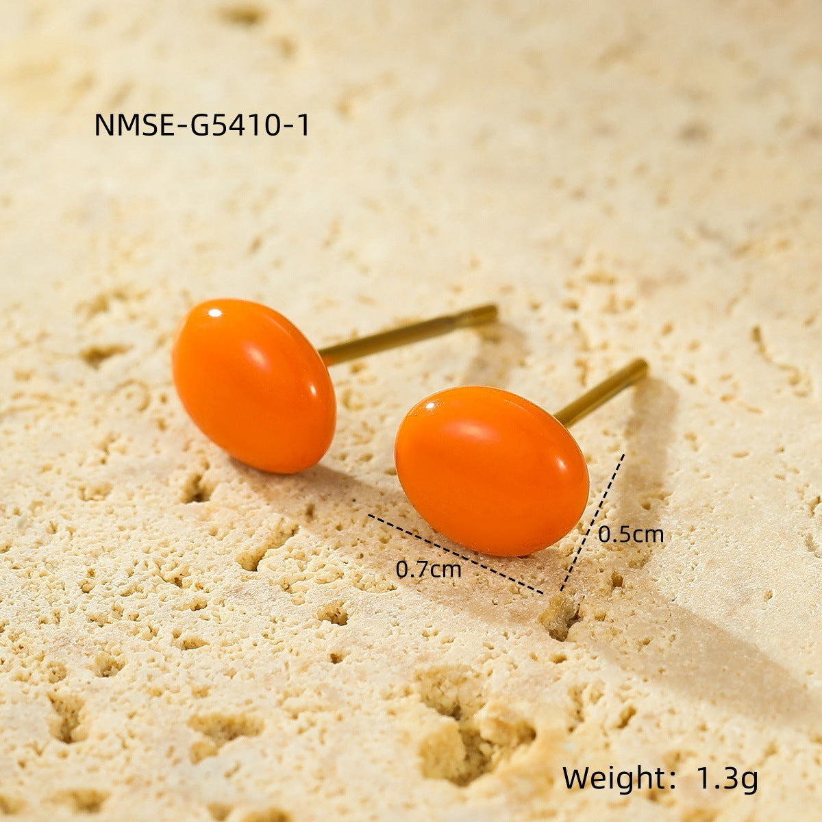 Autumn Simple Colorful Oil Stainless Steel Earrings