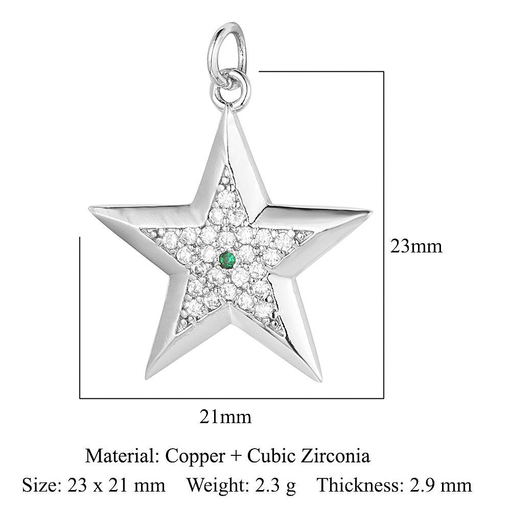 Copper Zircon Ornament Accessories Cross Love Pendants